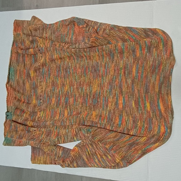 Easel los angeles Rainbow Multicolor Knit Sweater V Neck Boxy Oversized Medium - Picture 7 of 7